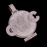 Any 3 Letter Iced Out Moissanite Diamond Spin