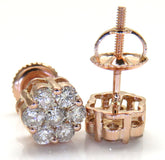 7mm Diamond Cluster Earrings