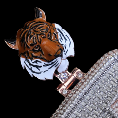 Baguette Three Layers E Letter Pendant