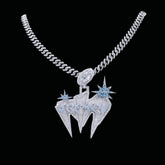 Custom latter with Star Moissanite Pendant