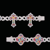 Multi Colour Star and Cross Design Bracelet