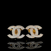 CC Vintage Design Diamond Earrings