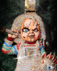 Men's Iced Out Pendant, VVS Moissanite Pendant