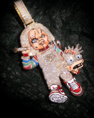 Men's Iced Out Pendant, VVS Moissanite Pendant