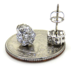 7mm Diamond Cluster Earrings