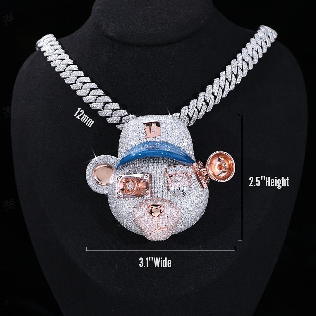 3D Teddy Bear Pendant