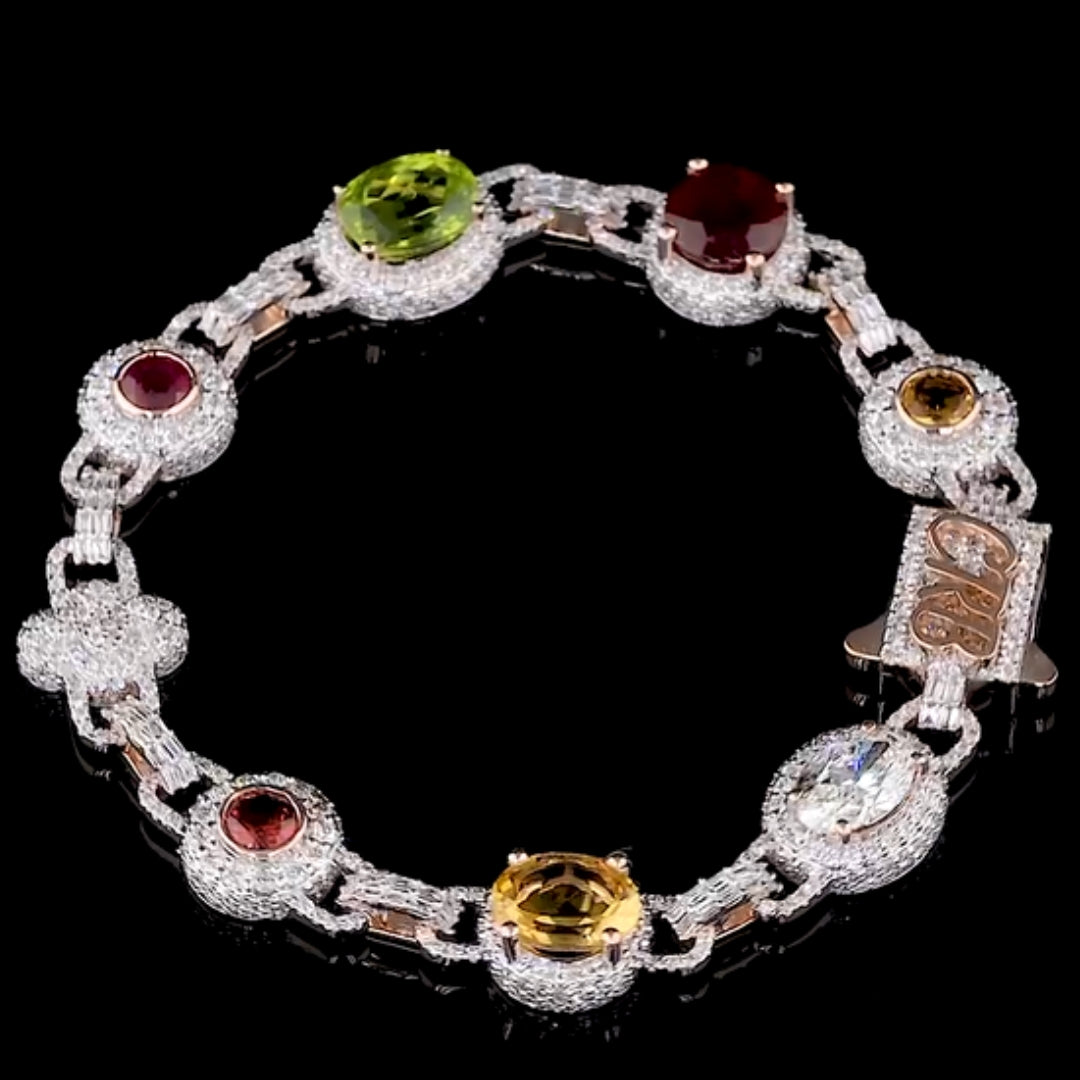 Box Link Iced Men's Bracelet