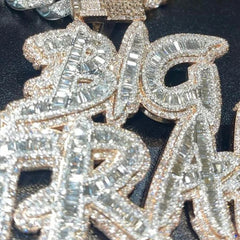 Men's Iced Out Custom Moissanite Letter Pendant