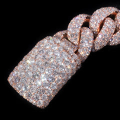 Silver Pavé Cuban Link Bracelet