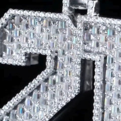 Iced Out Any Lucky Number Pendant
