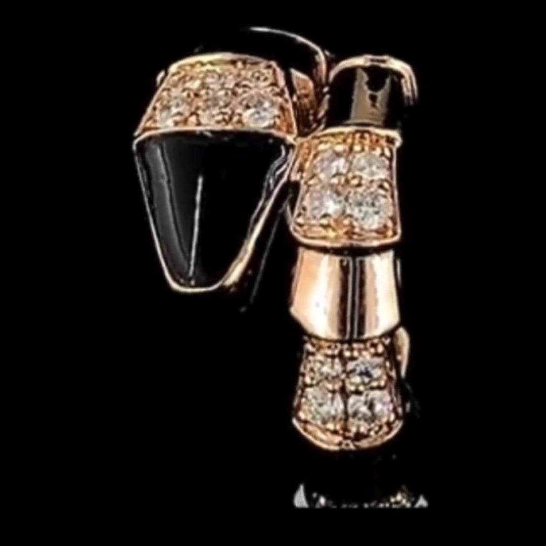 Iced Out Unique Snake Ring