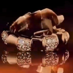 Iced Out Unique Snake Ring