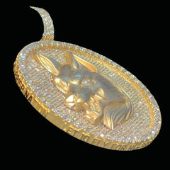 Wolf 3D Pendant for Men Bust Down Rapper Pendant