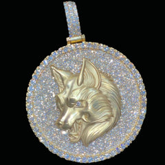 Wolf 3D Pendant for Men Bust Down Rapper Pendant