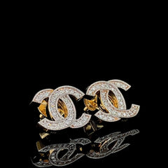 CC Vintage Design Diamond Earrings