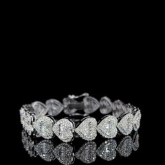 Iced Out Heart Style Bracelet