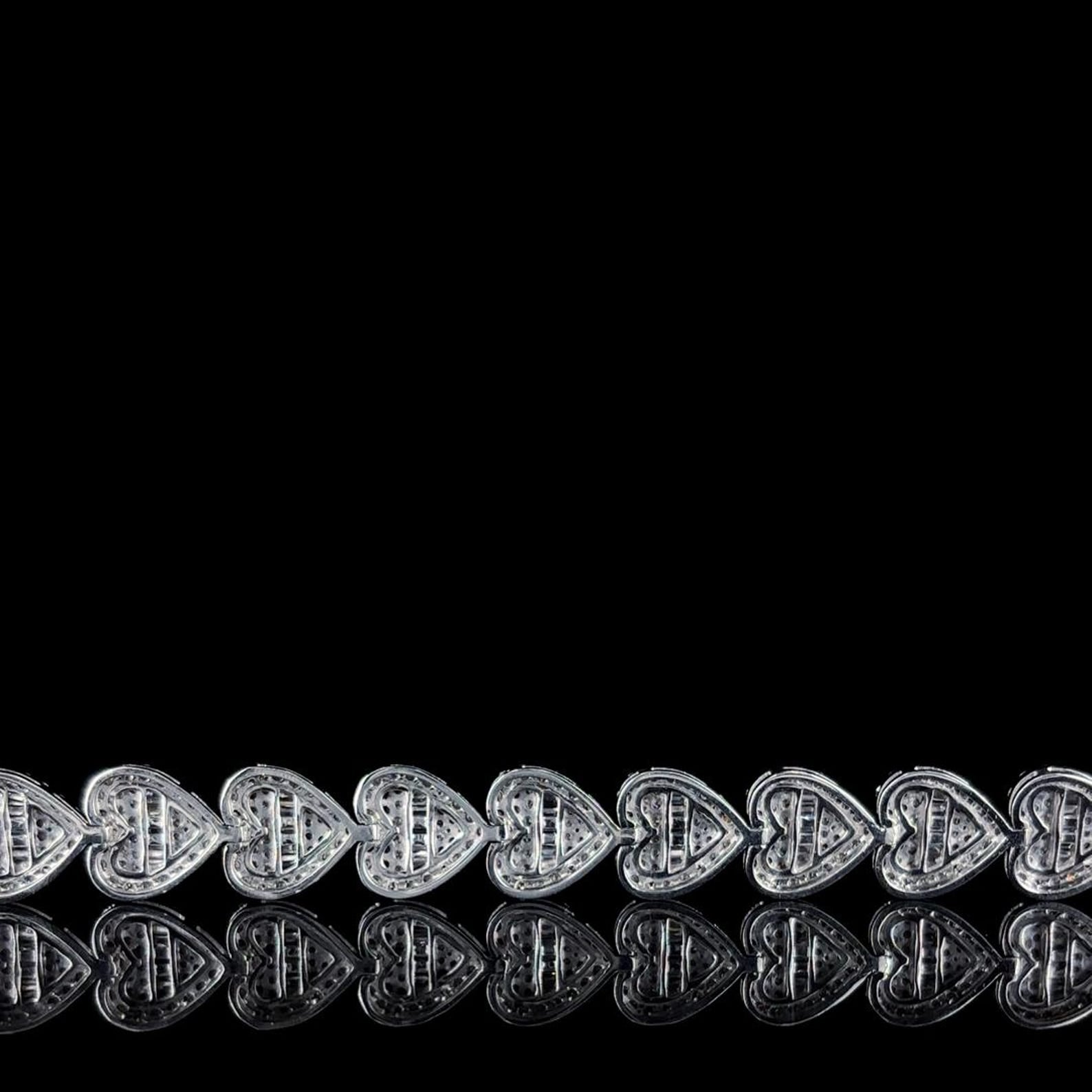 Iced Out Heart Style Bracelet