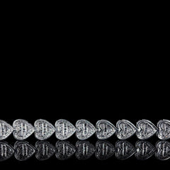 Iced Out Heart Style Bracelet
