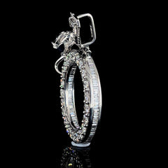 Iced Out Round Rose Pendant