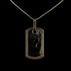 Iced Out Dog Tag Pendant