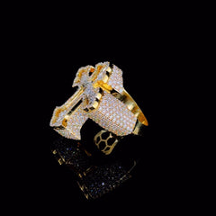 Iced Out Cross Ring