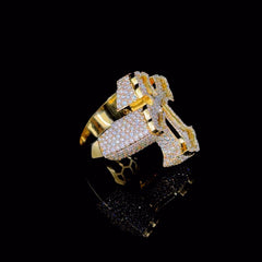 Iced Out Cross Ring