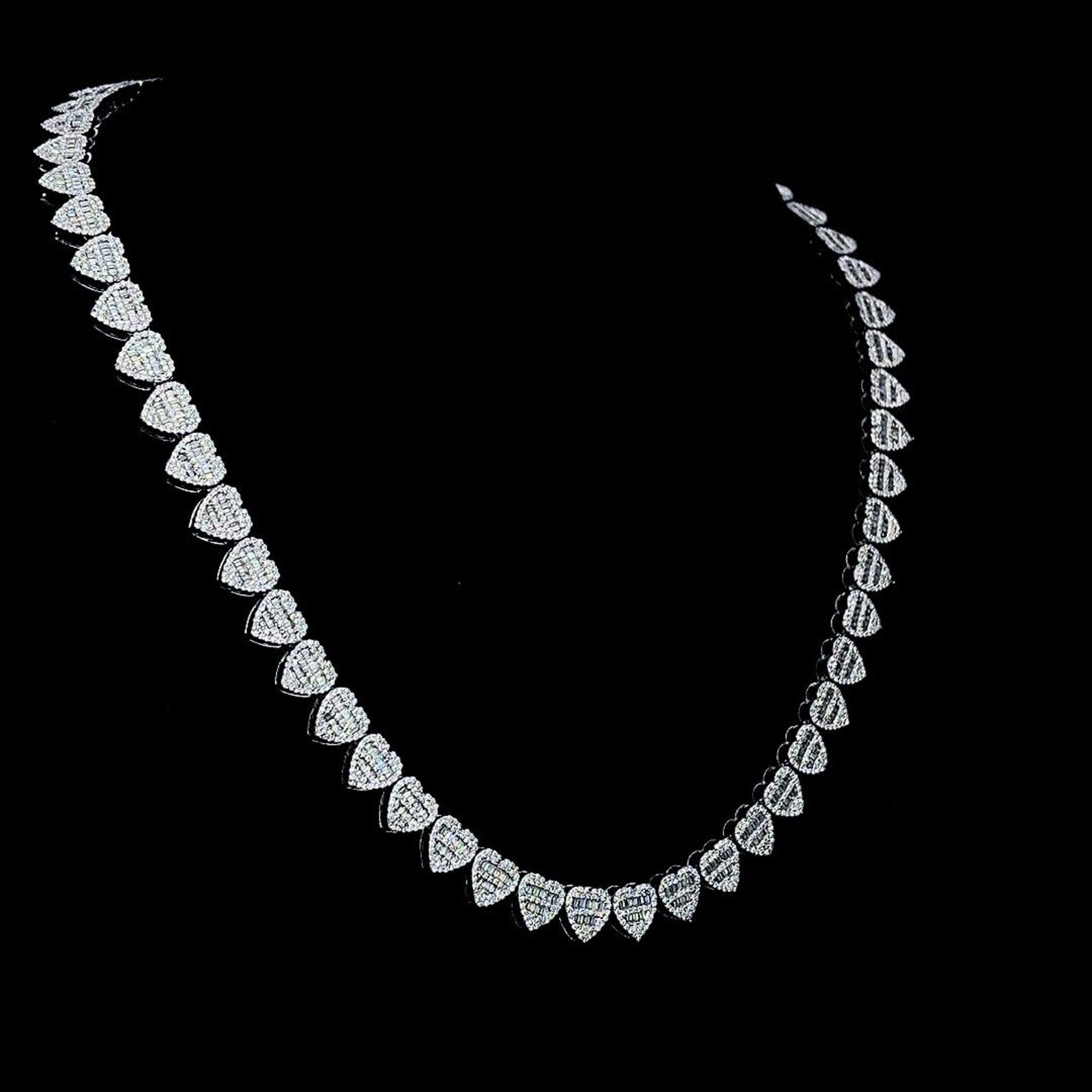 Luxury Heart Shaped Iced Out Diamond Chain