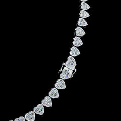 Luxury Heart Shaped Iced Out Diamond Chain