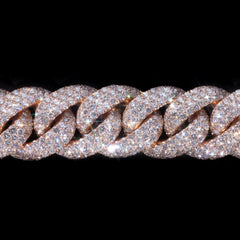 Silver Pavé Cuban Link Bracelet